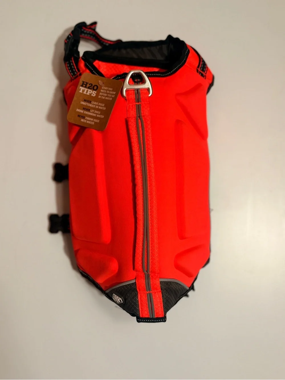 H2O Dog Life Jacket Vest - High Visibility Red